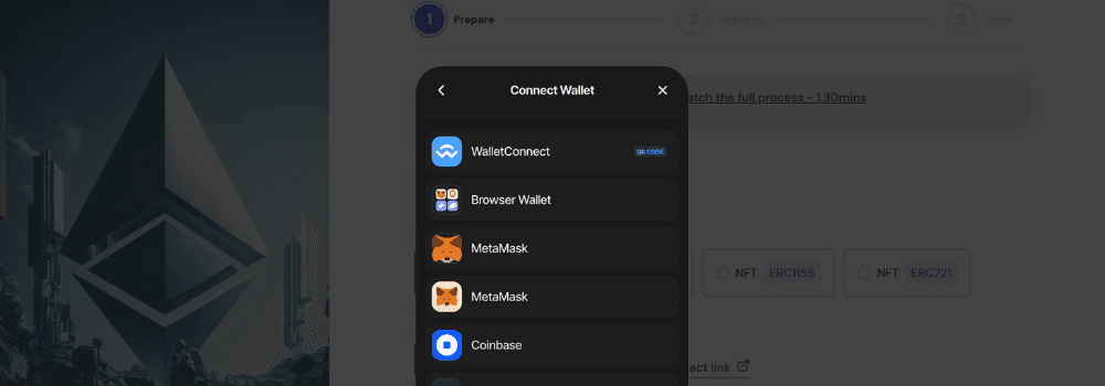 Connect wallet step
